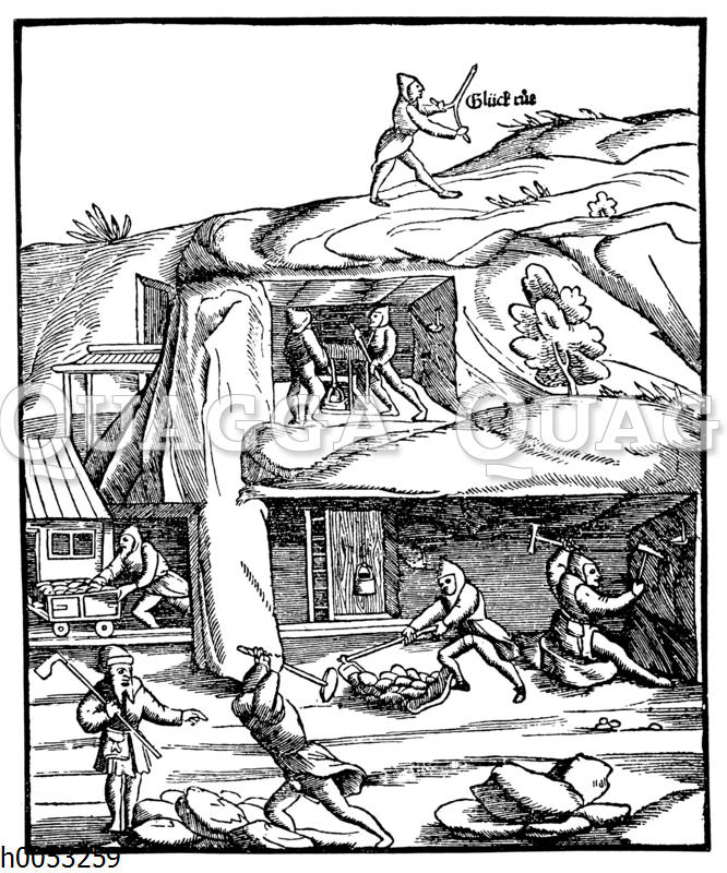 Bergwerksbetrieb im 16. Jahrhundert