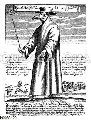 Bekleidung eines Pestarztes im 17. Jahrhundert