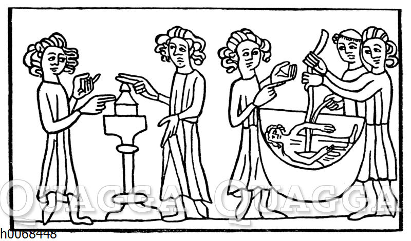 Hexenprobe: Schwur und Wasserprobe