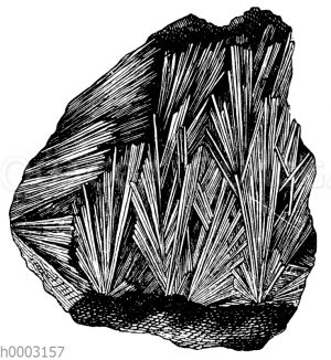 Büschelförmig strahlige Kristallgruppe von Antimonglanz