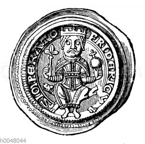 Kaisermünze: Brakteat Friedrichs I. Barbarossa (silber)