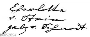 Charlotte von Stein: Autograph