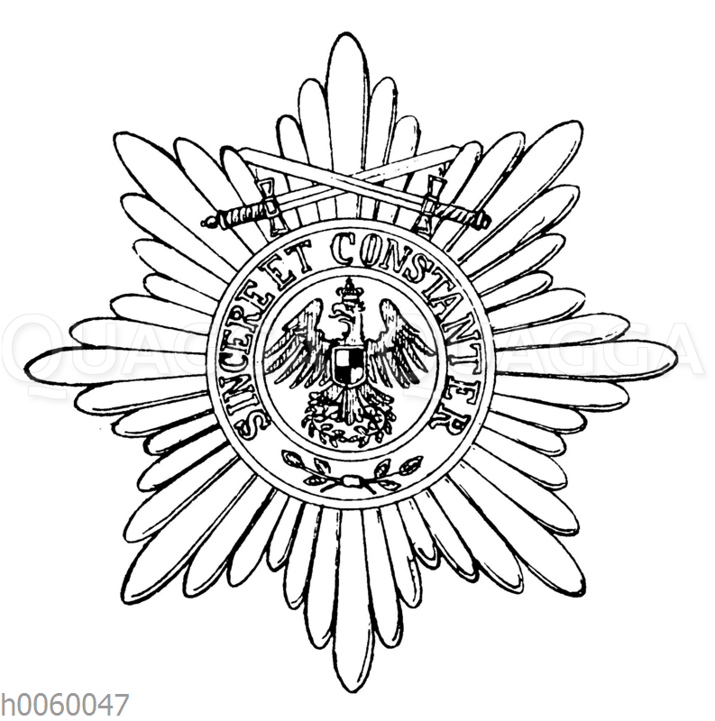 Roter Adler-Orden I. Klasse Stern mit Schwertern am Ringe (Preußen)