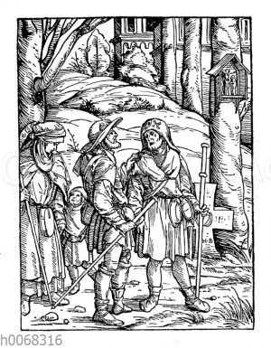 Pilger auf der Straße