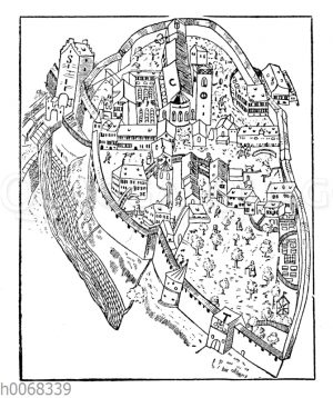 Älteste Ansicht des Klosters St. Gallen