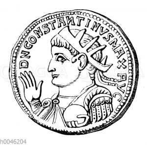 Constantin der Große auf einer Münze