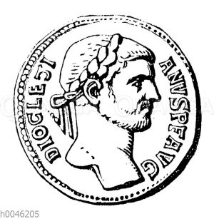 Diocletian auf einer Münze
