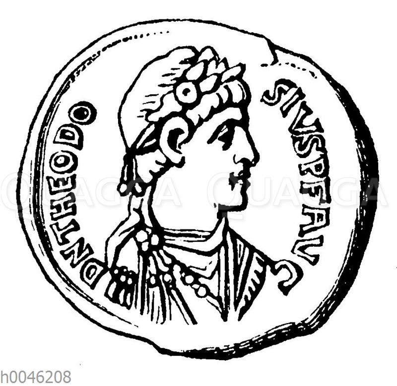 Theodosius der Große auf einer Münze