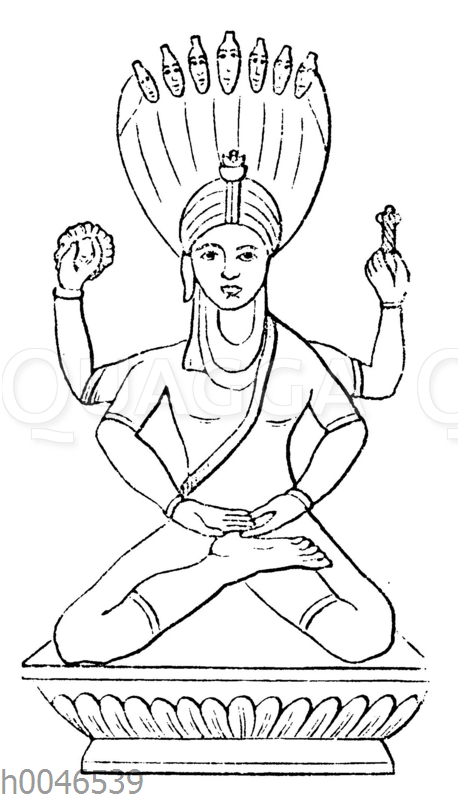 Vishnu im Lotositz