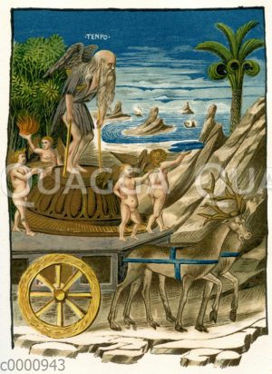 Der Triumph der Zeit (Zeichnung/Illustration zu Petrarcas 'Triumphen'