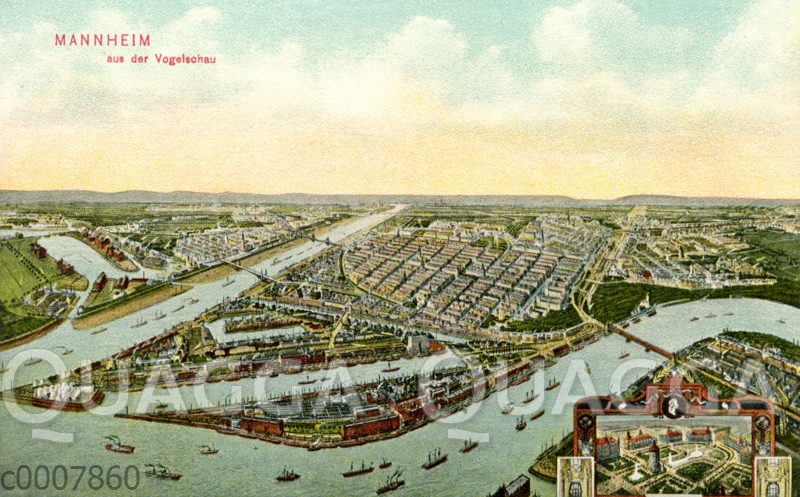 Mannheim aus der Vogelschau