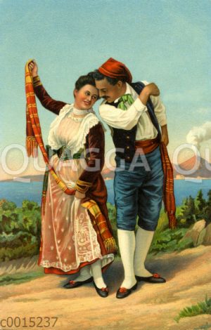 Griechisches Paar in traditioneller Kleidung