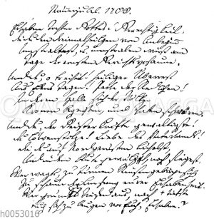 Friedrich Hölderlin: Autograph