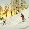 Skifahrer am Abhang