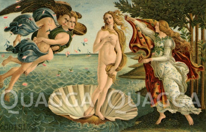 Die Geburt der Venus. Gemälde von Sandro Botticelli
