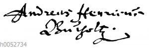 Andreas Heinrich Buchholtz: Autograph