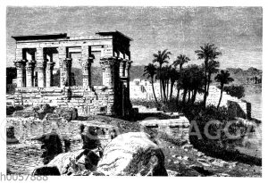 Ruinen des westlichen Tempels auf der Insel Philae