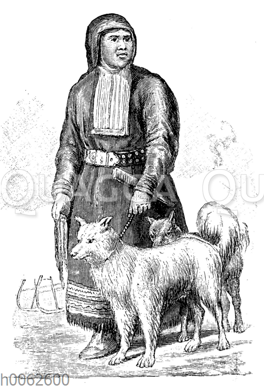 Kamtschadale mit Hund