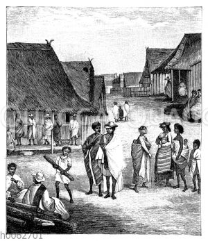Straße in Tanatave auf Madagaskar