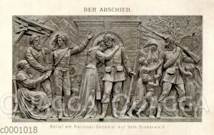 Der Abschied. Relief am National-Denkmal auf dem Niederwald