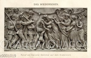 Das Wiedersehen. Relief am National-Denkmal auf dem Niederwald