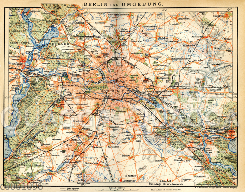 Plan der Umgebung von Berlin um 1898