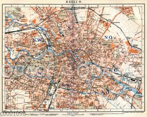 Stadtplan von Berlin um 1898