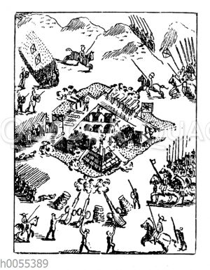 De Sotos Sturm auf die Festung Alabam