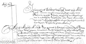 Abel Tasman: Seite aus dem Tagebuch seiner ersten Reise im Jahr 1642