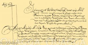 Abel Tasman: Seite aus dem Tagebuch seiner ersten Reise im Jahr 1642