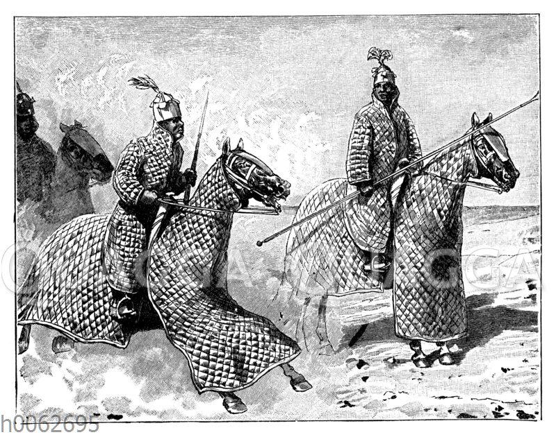 Reiter von Baghirmi in Wattenpanzern