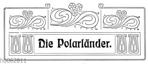 Schriftzug 'Die Polarländer' mit Rahmen