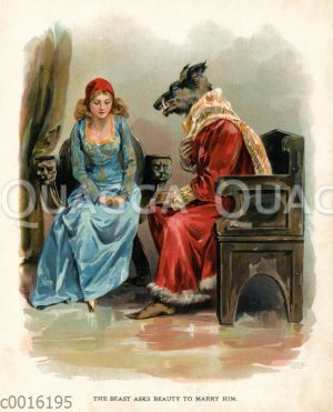 The beast asks beauty to marry him