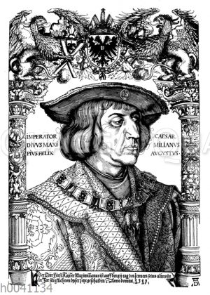 Kaiser Maximilian I. Holzschnitt von Albrecht Dürer