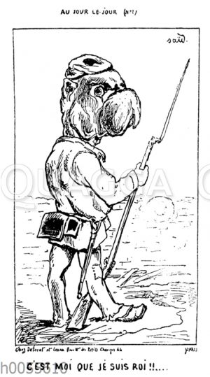 Karikatur eines Communarden Von Alph. Levy (April 1871)