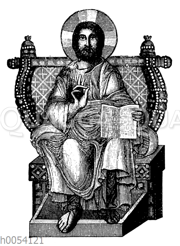 Christus. Mosaik in der Sophienkirche zu Konstantinopel