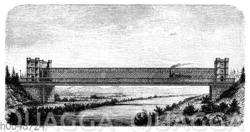 Rheinbrücke bei Koblenz (1864)