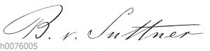 Bertha von Suttner: Autograph