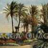 Italienische Landschaft mit Palmen