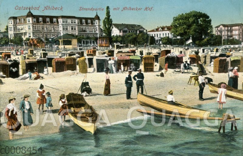 Ostseebad Ahlbeck: Strandpartie mit dem Ahlbecker Hof