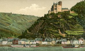 Burg Katz und St. Goarshausen am Rhein