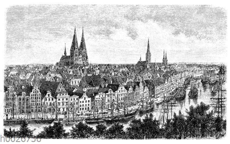 Lübeck: Stadtansicht