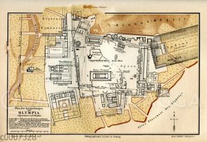 Plan der Ausgrabungen in Olympia