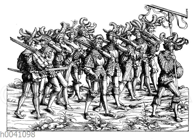 Landsknechte mit Büchsen aus dem Triumphzug Maximilians I.