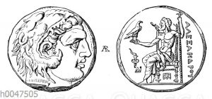 Silbermünze Alexanders des Großen