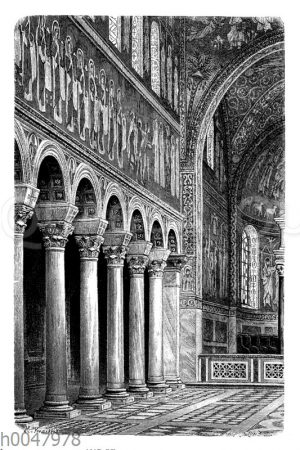 Inneres der von Theodorich um 500 erbauten arianischen Kathedrale in Ravenna