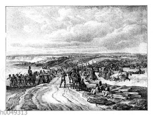 Übergang der französischen Truppen übe den Dnjepr bei Dorogody am 26. August 1812