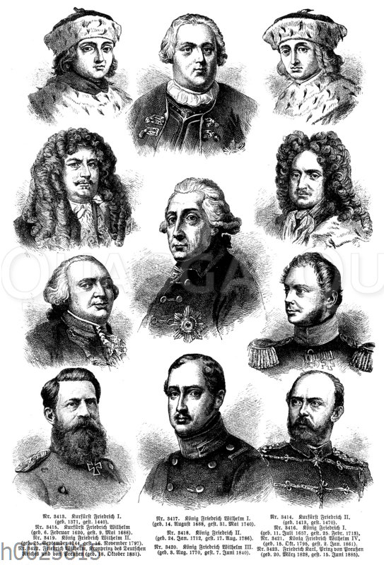 Preußische Herrscher Quagga Illustrations