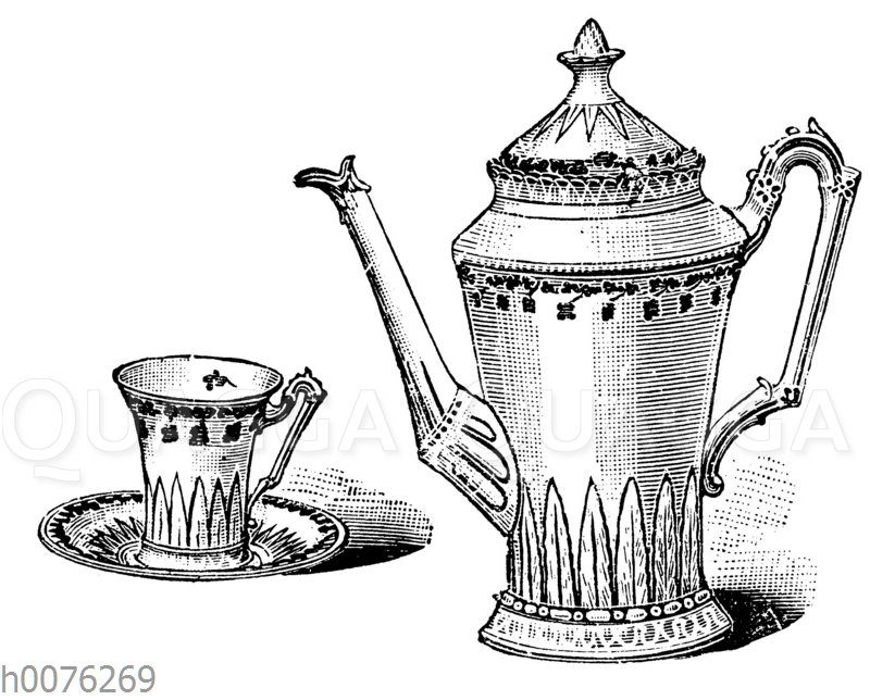 Kaffeekanne und Kaffeetasse