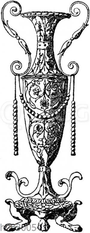 Vasenornament an einem Türpilaster in San Agostino in Rom.(De Vico)